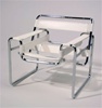 Tubular Chair - White (Perfectly scaled for 12" Fashion Dolls) Highly detailed chrome plated metal frame and leatherette seat.