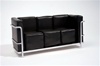 Modern Couch - Black (Perfectly scaled for 12" Fashion Dolls) Highly detailed chrome plated metal frame and leatherette seat.