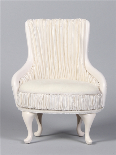 PRINCESS CHAIR- IVORY (unit may have discoloration) Special discounted price