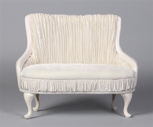 PRINCESS LOVESEAT- IVORY (unit may have discoloration) Special discounted price