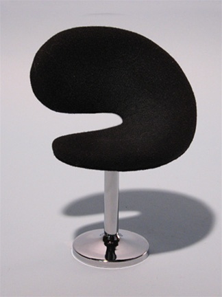 Dining Chair - Black (Perfectly scaled for Vita and most 16" Fashion Dolls) .