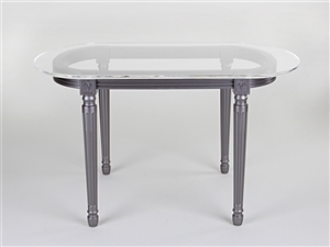 Louis XVI Style Oval Dining Table - Pewter
&#8203;Chairs not included. Sold separately