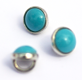 5mm PEARL TURQUOISE / SILVER BEZEL